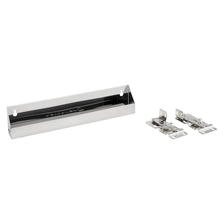 Rev-A-Shelf Stainless Steel, Silver, 14 in W, 3 in H, 1.69 in D, 1.69 in L, Silver 6541-14-52